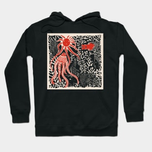 Underwater Lino Cut Hoodie